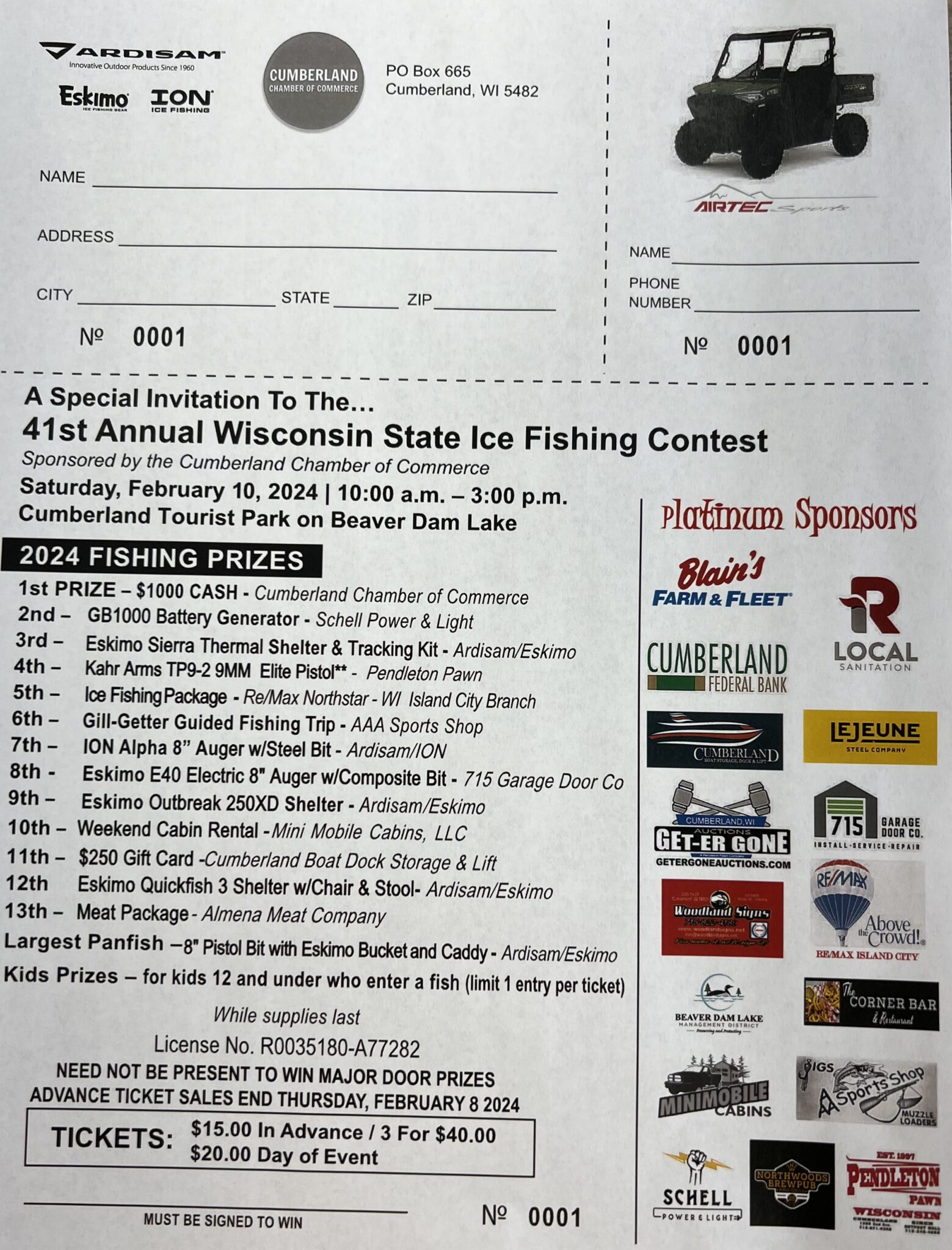 Ice Fishing Contest Cumberland Chamber of Commerce