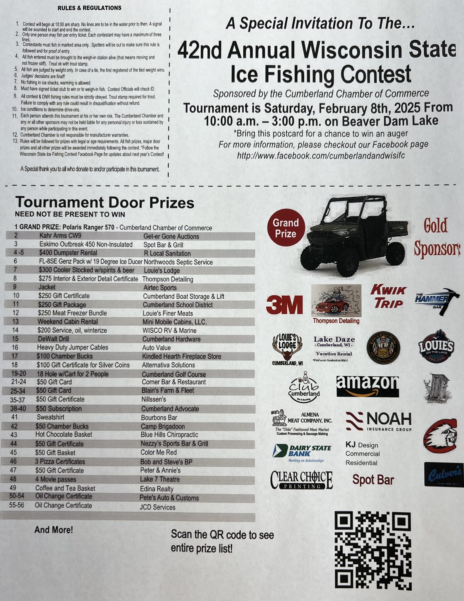 Ice Fishing Contest Cumberland Chamber of Commerce